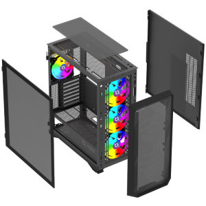 Gaming DRAGON Epic ProMax, AMD Ryzen 5 7600X 4.7GHz, 32GB DDR5, 2TB SSD, RX 6800 16GB GDDR6, Iluminare RGB