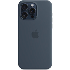 Apple Protectie pentru spate, material silicon pentru iPhone 15 Pro Max, culoare Storm Blue