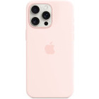 Apple Protectie pentru spate, material silicon pentru iPhone 15 Pro, culoare Light Pink