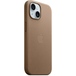 Apple Protectie pentru spate, material FineWoven, cu MagSafe pentru iPhone 15, culoare Taupe