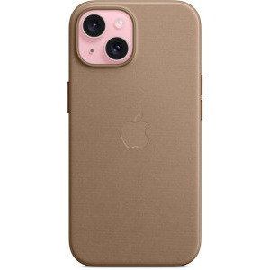 Apple Protectie pentru spate, material FineWoven, cu MagSafe pentru iPhone 15, culoare Taupe