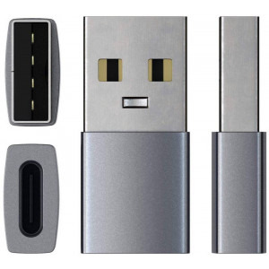 Satechi 1x USB Male - 1x USB-C Male, gri