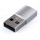 Adaptor Satechi 1x USB Male - 1x USB-C Male, argintiu