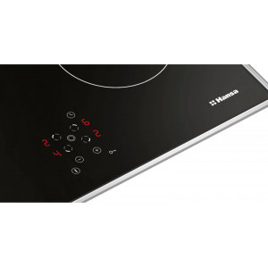 Hansa BHCI66706, Vitroceramica, 4 zone de gatit, HeatControl, Temporizator, Control touch, Timer, 60 cm, Negru