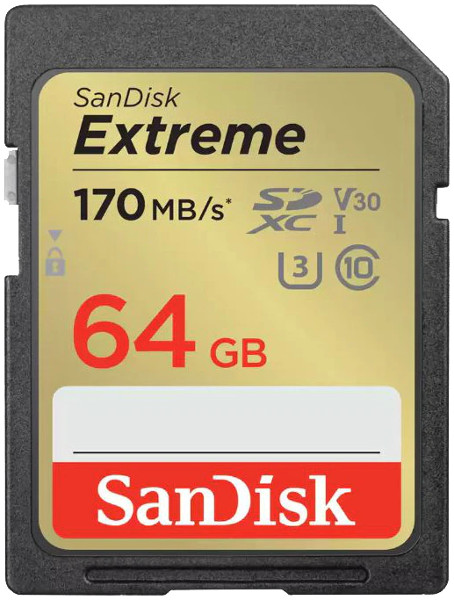 Card memorie SanDisk Extreme SDXC 64GB UHS-I Class 10 U3 V30