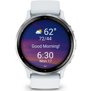 Garmin Venu 3, GPS, Wi-Fi, curea silicon, 45mm, Silver/Whitestone