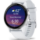 SmartWatch Garmin Venu 3, GPS, Wi-Fi, curea silicon, 45mm, Silver/Whitestone