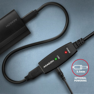 AXAGON USB 2.0 tip A Male - USB 2.0 tip A Female, 5m, negru