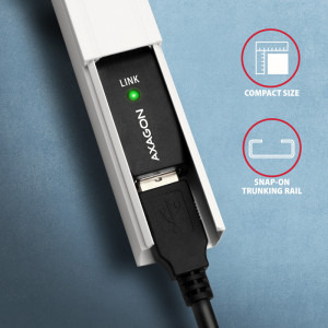 AXAGON USB 2.0 tip A Male - USB 2.0 tip A Female, 5m, negru