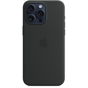 Apple Protectie pentru spate, material silicon, cu MagSafe pentru iPhone 15 Pro Max, culoare Black