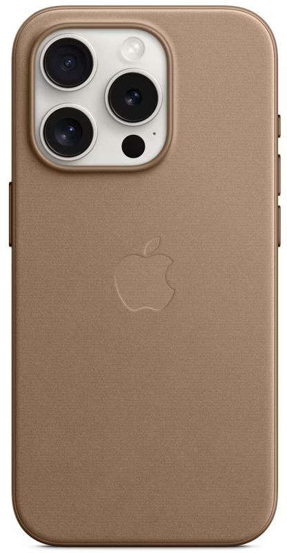 Apple Protectie pentru spate, material FineWoven, cu MagSafe pentru iPhone 15 Pro, culoare Taupe