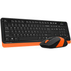 Kit periferice A4Tech FG1010 Wireless Black-Orange
