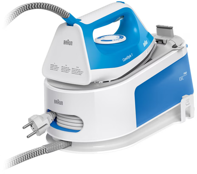 Braun Statie de calcat CareStyle 1 IS102BL, 2200W, 110g/min, Alb/Albastru