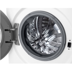 LG F2WR508S0W, Slim, 8 kg, 1200 RPM, Clasa A, AI Direct Drive, Smart Diagnosis, Alb