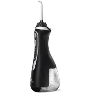 WATERPIK Irigator oral WP-562, portabil, 4 capete curatare, 3 trepte presiune, incarcare magnetica, Negru