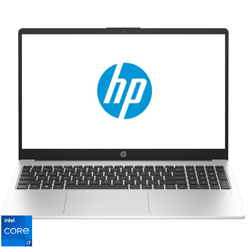 Laptop HP 15.6" 250 G10, FHD, Procesor Intel® Core™ i7-1355U (12M Cache, up to 5.00 GHz), 8GB DDR4, 512GB SSD, Intel Integrated Graphics, Free DOS, Turbo Silver