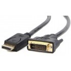 Cablu video Gembird DisplayPort Male - DVI-D Male, 1.8m, negru