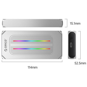 Orico M2R1-G2 M.2 NVMe RGB gri