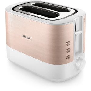 Philips Prajitor de paine Viva Collection HD2638/11, 1050W, Alb/Roz