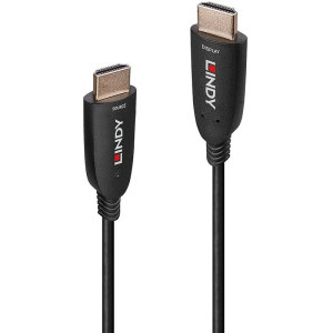 LINDY Fibre Optic Hybrid HDMI Male - HDMI Male, 20m, negru