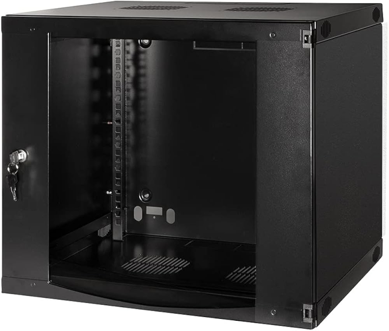 Cabinet metalic Logilink W15A40B 15U, Wall mount, 540 x 400, Glass door, Black