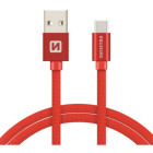 Cablu de date / adaptor Swissten USB Male la USB-C Male, 2 m, Red