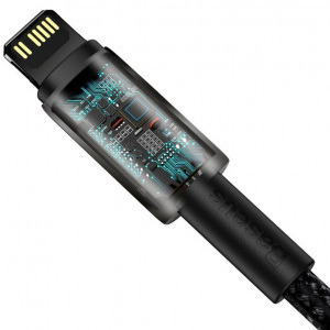 Baseus Tungsten Gold, CATLWJ-01, USB-C Male la Lightning Male, 1 m, Black