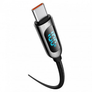 Baseus Display, CATSK-B01, USB-C Male la USB-C Male, 1 m, Black, amperaj maxim suportat 5A