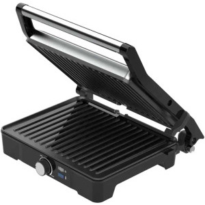 AENO Gratar electric EG2, 2000W, Deschidere 180°, Negru/Argintiu