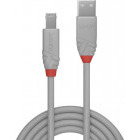 Cablu periferice LINDY Anthra, USB 2.0 Male tip A - USB 2.0 Male tip B, 0.5m, gri