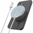 Incarcator wireless Canyon WS-100  Wireless Qi Fast charge pentru iPhone 15W, Silver
