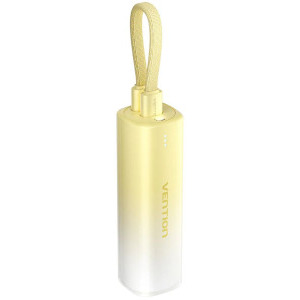 Baterie externa Vention 5000 mAh, 1x USB-C, 1x Lightning, 20W Gradient Yellow