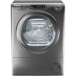 Uscator de rufe Candy CSOE H10A2TRER-S, Pompa de caldura, 10 kg, Clasa E, Easy Iron, Snap&Dry, hOn, Antracit