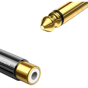 Ugreen 1x Jack 6.35 mm Male - 1x RCA Female, Black
