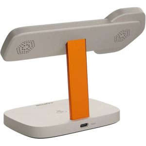 Canyon 3-in-1, Wireless Charging Station Hexagon 310, Light Grey/Orange, cu adaptor 20W