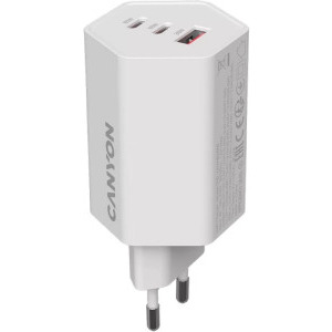 Incarcator retea Canyon HEXAGON 65, GaN, 2x USB-C, 1x USB, 65W, Power Delivery, White