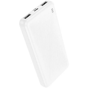 Borofone BJ55, 10000 mAh, 2x USB, 1x USB-C, 10 W, White