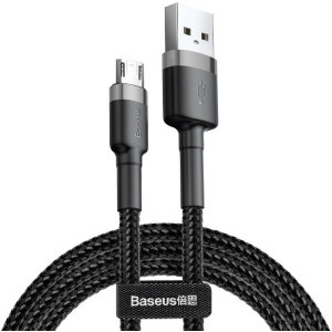 Cablu de date / adaptor Baseus Cafule, USB Male la microUSB Male, 0.5 m, Black
