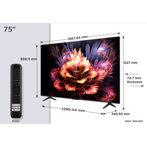TCL Smart TV 75V6C Seria V6C 189cm 4K UHD HDR