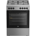 Aragaz Beko FBSE62120XD, Mixt, 4 arzatoare, Sistem de siguranta, Aprindere integrata, SteamShine Cleaning, Grill, 60 cm, Inox