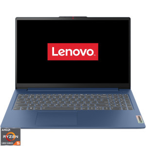Laptop Lenovo 15.6'' IdeaPad Slim 3 15ABR8, FHD IPS, Procesor AMD Ryzen™ 5 5625U (16M Cache, up to 4.3 GHz), 16GB DDR4, 512GB SSD, AMD Radeon, No OS, Abyss Blue