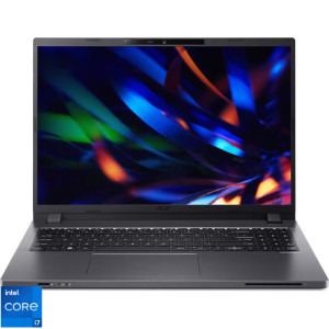 Laptop Acer 16 TravelMate P2 TMP216-51, WUXGA IPS, Procesor Intel® Core™ i7-1355U (12M Cache, up to 5.00 GHz), 16GB DDR4, 512GB SSD, Intel Integrated Graphics, No OS, Steel Gray