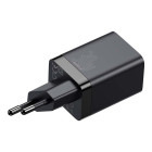 Incarcator retea Baseus Super Si Pro, Quick Charge 30W, 1x USB-C, 1x USB, Black