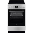 Aragaz AEG CCB56490BM, Vitroceramica, 4 zone de gatit, SteamBake, Sistem de siguranta, Timer, Grill, AirFry, Clasa A, 50 cm, Inox