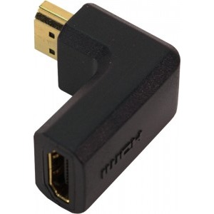 Logilink 1x HDMI Female - 1x HDMI Male, conector 90 grade, negru