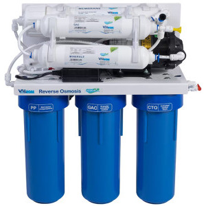 AquaPUR Statie osmoza inversa cu mineralizare, pompa inclusa, 6 trepte de tratare apa, 4.5 bar