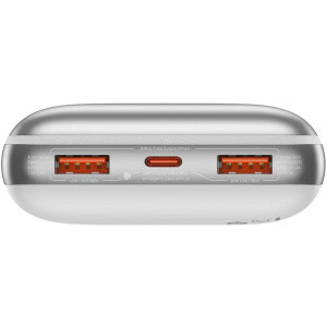 Baseus Bipow Pro 20000 mAh, 2x USB, 1x USB-C, 22.5W White cablu USB la USB-C