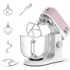 Robot de bucatarie Kenwood kMix KMX754APP, 1000W, 5L, Alb/Roz