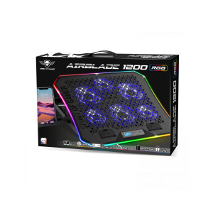 Spirit of Gamer AIRBLADE 1200 RGB, pana la 17.3 inch, 6 ventilatoare, 6 pozitii, 6 viteze, suport de telefon
