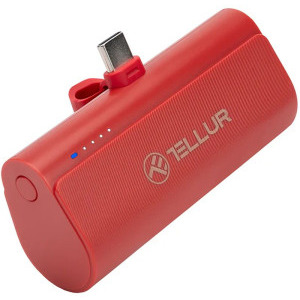 Tellur PD202 5000 mAh, QC3.0 18W + PD20W, USB-C, Red
